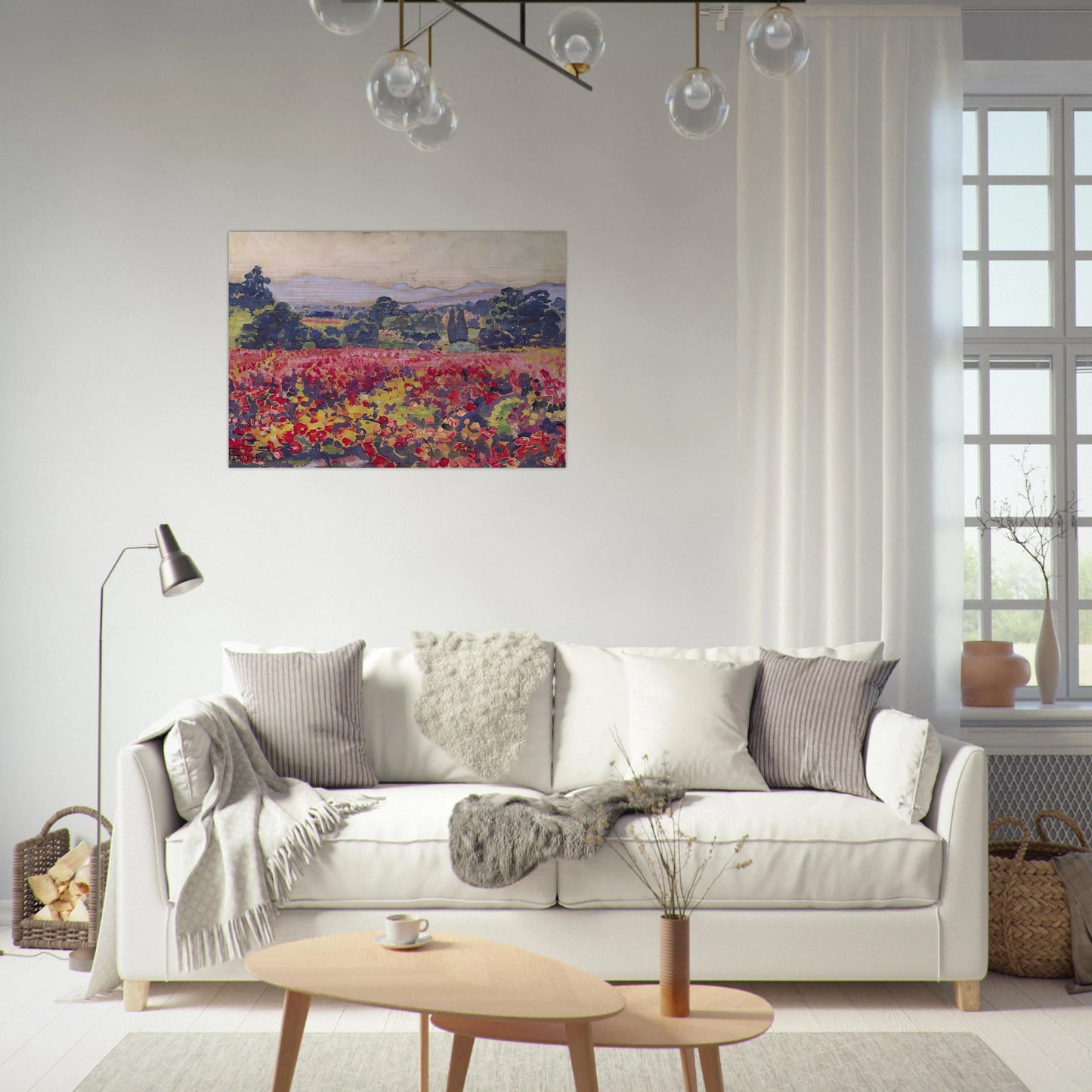 THE VINES IN SAINT CLAIR 1912 - Theo van Rysselberghe Brushed Aluminum Print - 70x100 cm / 28x40 inches | Theo van Rysselberghe Aluminum Print | Theo van Rysselberghe Prints