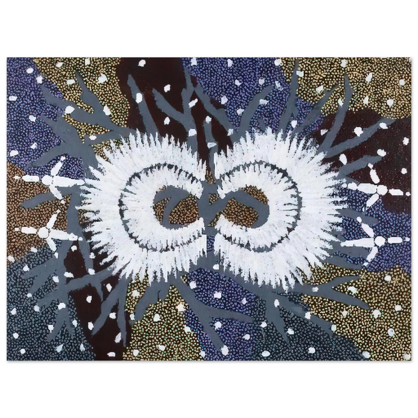 Clifford Possum Tjapaltjarri - Eagle Dreaming - 1999  75x100 cm / 30x40inches Fine Art Poster