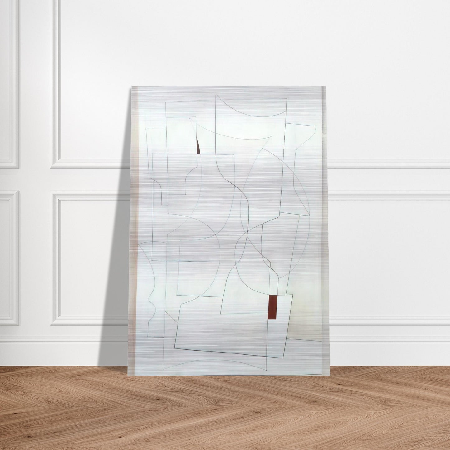 July 27-53 ivory - 1953 - Ben Nicholson Brushed Aluminum Print - 70x100 cm / 28x40 inches | Ben Nicholson Aluminum Print | Ben Nicholson Prints