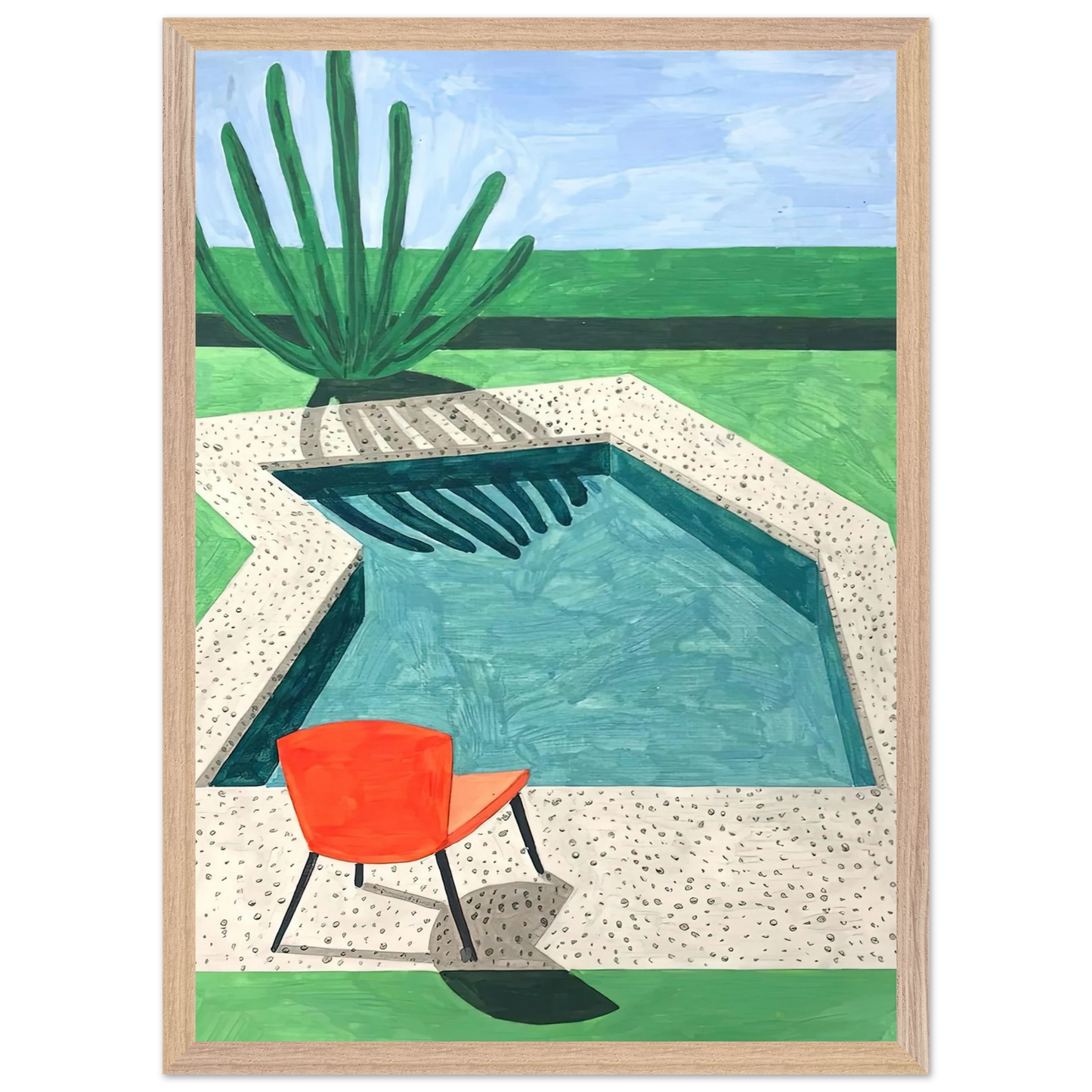 David Hockney - David Hockney Wall art - 50x70 cm / 20x28 inches - Premium Wooden Framed Poster With Fine Art Paper-canvas - Black frame