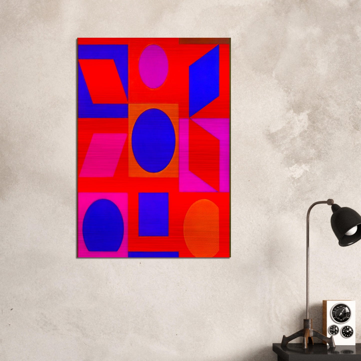 Alphabet VR - 1960 - Victor Vasarely Brushed Aluminum Print - 70x100 cm / 28x40 inches | Victor Vasarely Aluminum Print | Victor Vasarely Prints