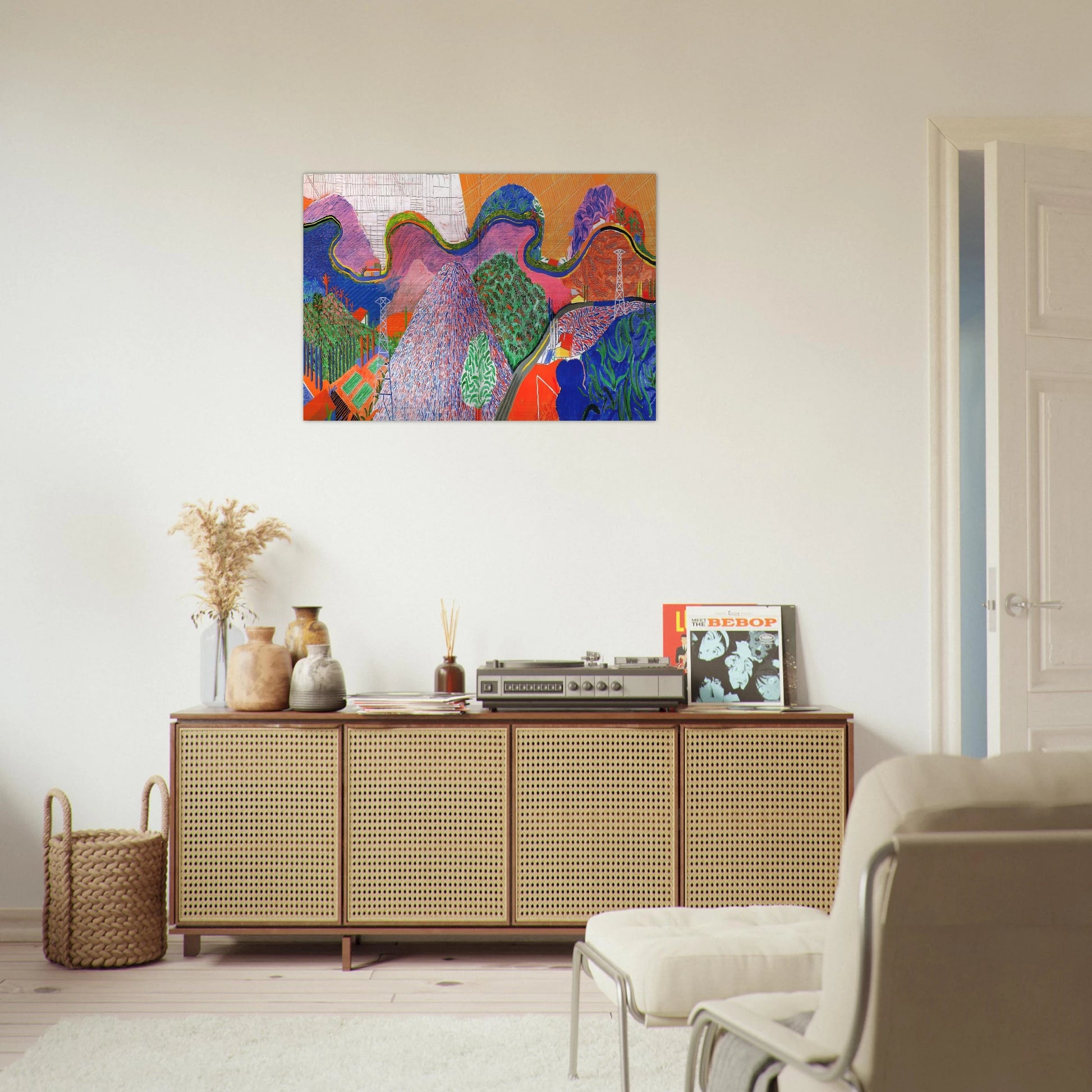 David Hockney - David Hockney Brushed Aluminum Print - 70x100 cm / 28x40 inches | David Hockney Aluminum Print | David Hockney Prints | David Hockney Art | Artwork by David Hockney