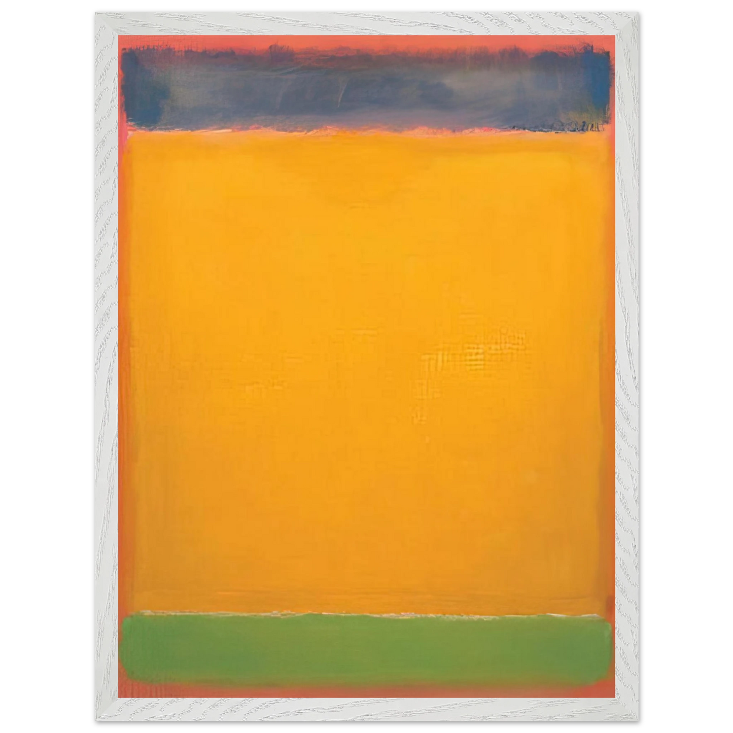 Mark Rothko - United Blue, Yellow, Green on Red - 1954 Wall Art - 60x80 cm / 24x32 inches - Premium Wooden Framed Poster With Fine Art Paper - White frame