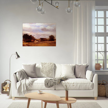 Cottage - Vincent van Gogh Brushed Aluminum Print - 70x100 cm / 28x40 inches | Vincent van Gogh Aluminum Print | Vincent van Gogh Prints