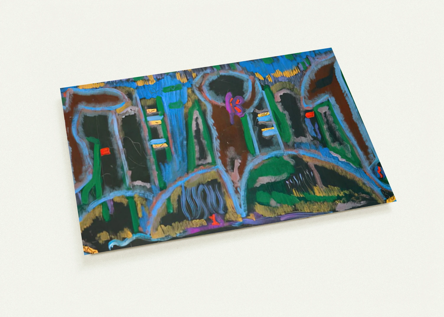 Garden in Saint Denis - 1980 By Betty Parsons Pack of 10 Post Cards | Betty Parsons Post Cards | A6 (10.5 x 14.8 cm) - 4.1 x 5.8 inches