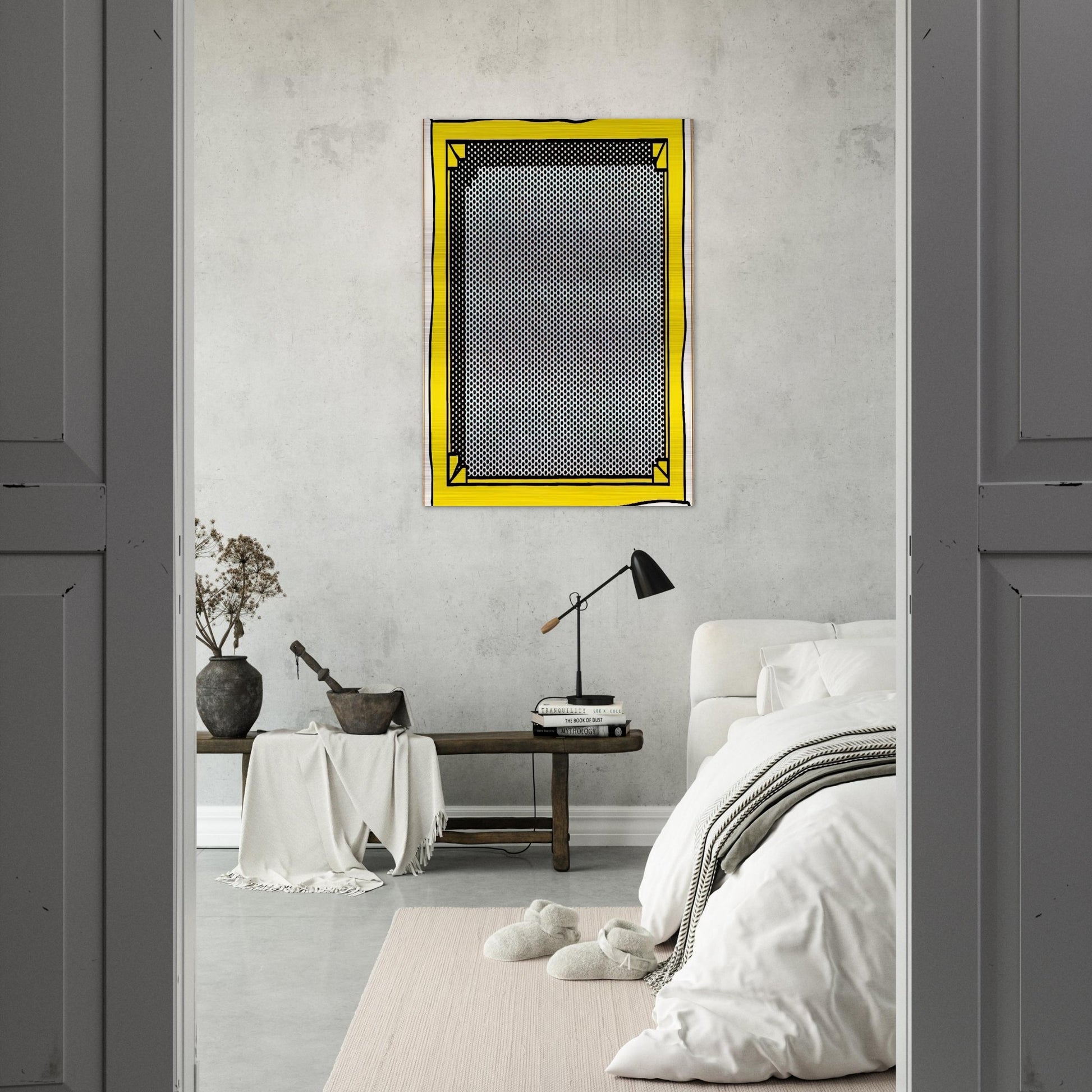 STRETCHER FRAME - Roy Lichtenstein Brushed Aluminum Print - 70x100 cm / 28x40 inches | Roy Lichtenstein Aluminum Print | Roy Lichtenstein Prints
