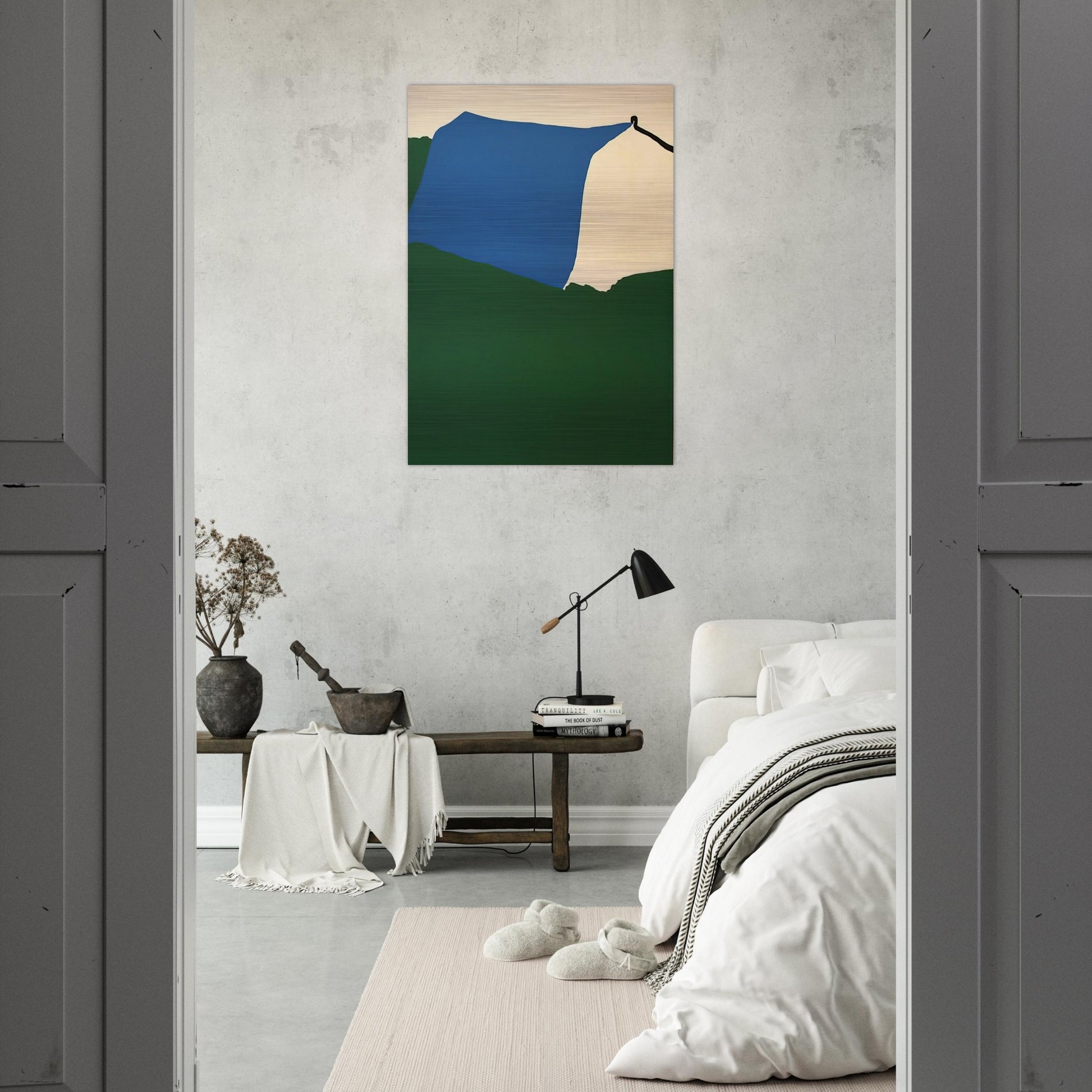 Camping II - 1970 - Raoul De Keyser Brushed Aluminum Print - 70x100 cm / 28x40 inches | Raoul De Keyser Aluminum Print | Raoul De Keyser Prints