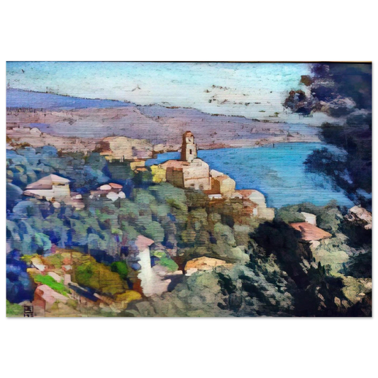 MORTULA AT GRIMALDI - Theo van Rysselberghe Brushed Aluminum Print - 70x100 cm / 28x40 inches | Theo van Rysselberghe Aluminum Print | Theo van Rysselberghe Prints