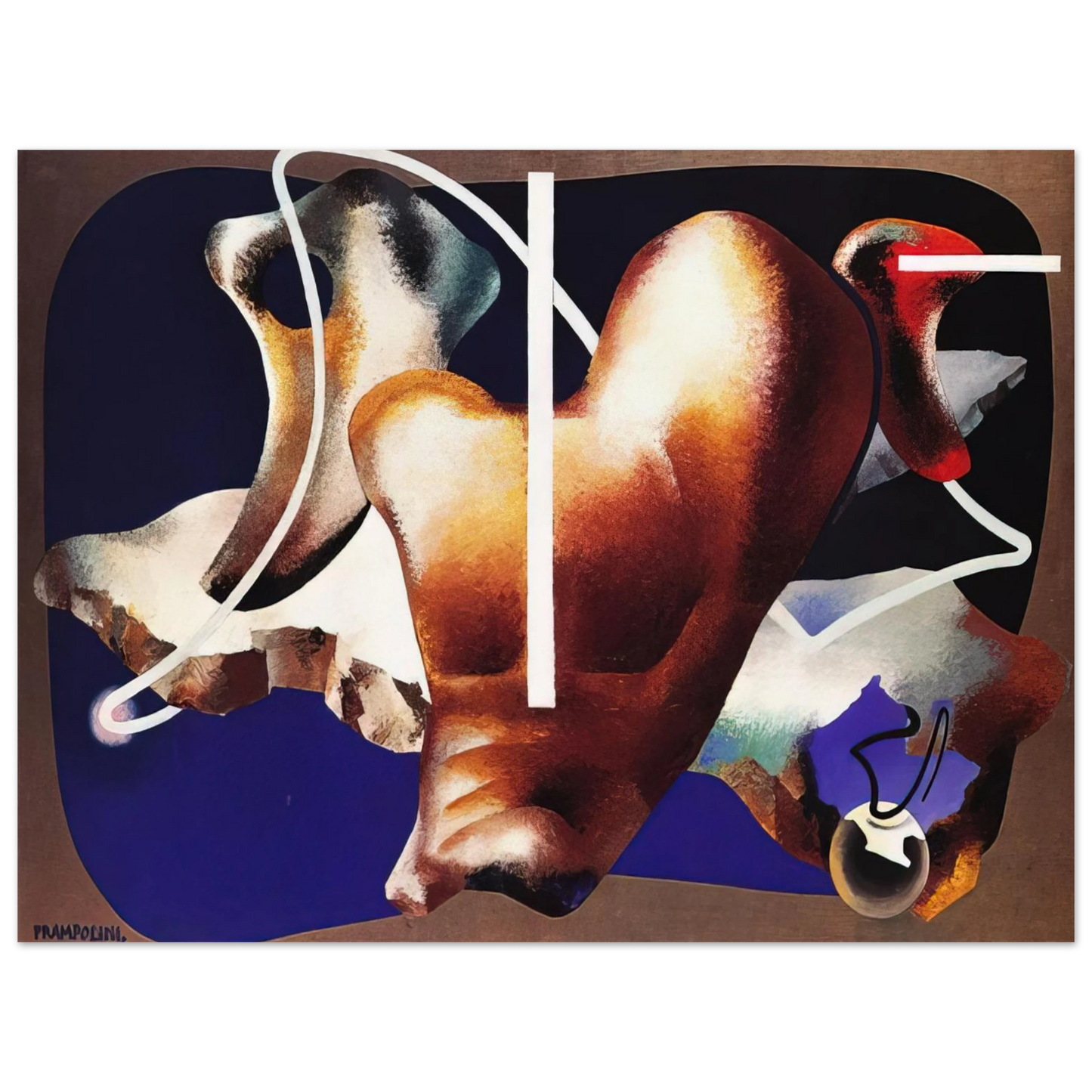 Enrico Prampolini - SUPERAMENTO TERRESTRE 1932  75x100 cm / 30x40inches Fine Art Poster