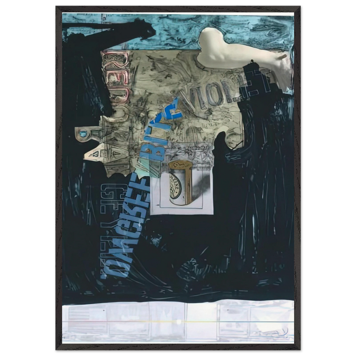 DECOY 1971 - Jasper Johns 70x100 cm / 28x40 inches Framed Art Print – Black Wooden Frame