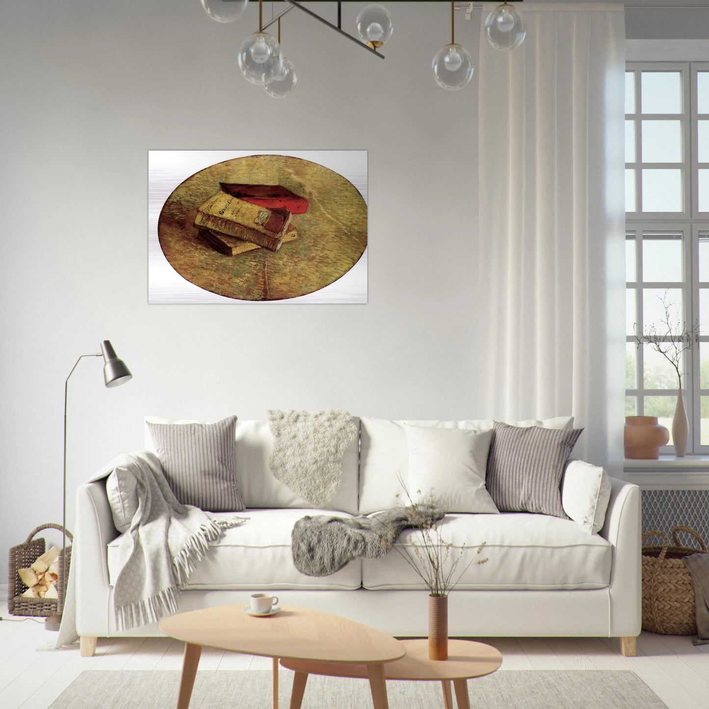 Still Life with Three Books - Vincent van Gogh Brushed Aluminum Print - 70x100 cm / 28x40 inches | Vincent van Gogh Aluminum Print | Vincent van Gogh Prints