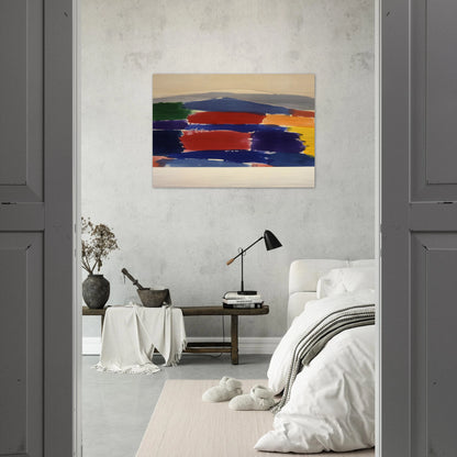 Village In The Moon - 1985 - Ronnie Landfield Brushed Aluminum Print - 70x100 cm / 28x40 inches | Ronnie Landfield Aluminum Print | Ronnie Landfield Prints