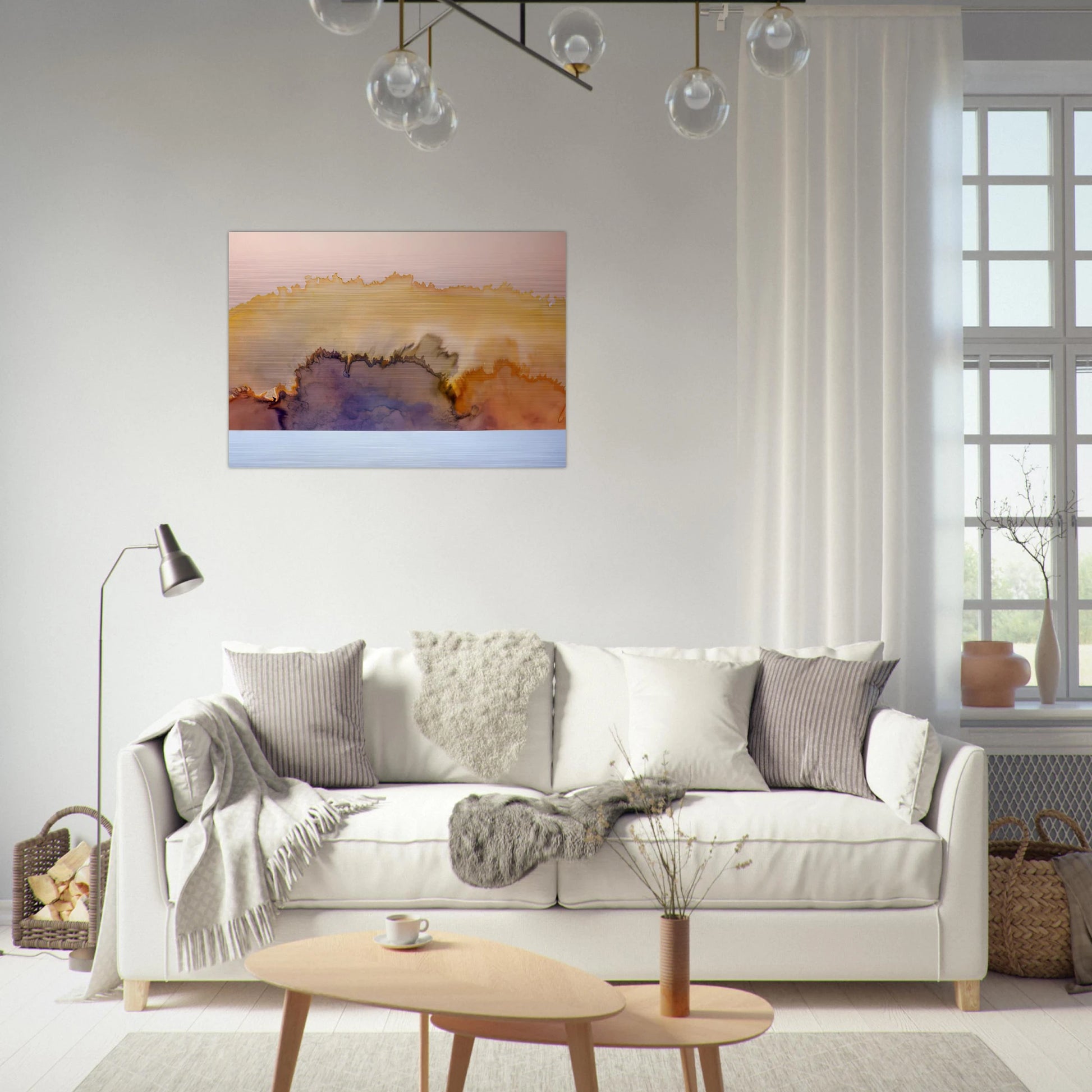 House by the Ocean - 1978 - Ronnie Landfield Brushed Aluminum Print - 70x100 cm / 28x40 inches | Ronnie Landfield Aluminum Print | Ronnie Landfield Prints