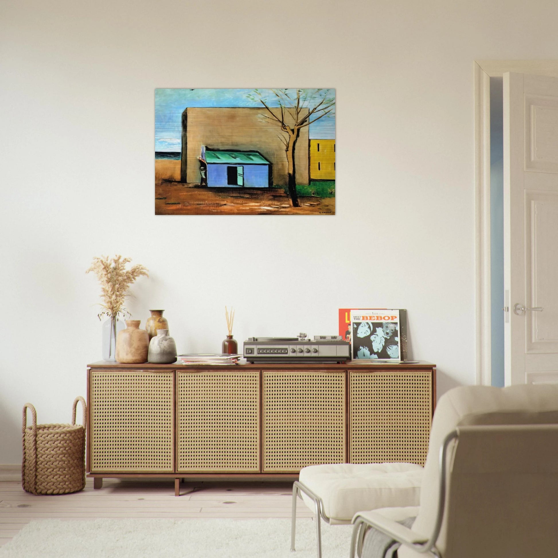IL BERSAGLIO 1928 - Carlo Carra Brushed Aluminum Print - 70x100 cm / 28x40 inches | Carlo Carra Aluminum Print | Carlo Carra Prints