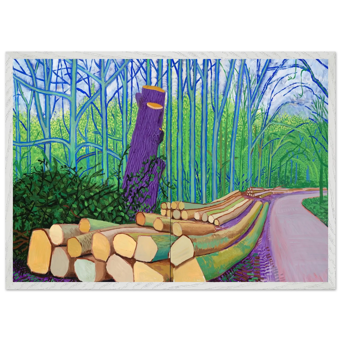 David Hockney - David Hockney Wall art - 50x70 cm / 20x28 Inches - Premium Wooden Framed Poster With Fine Art Paper - Black frame