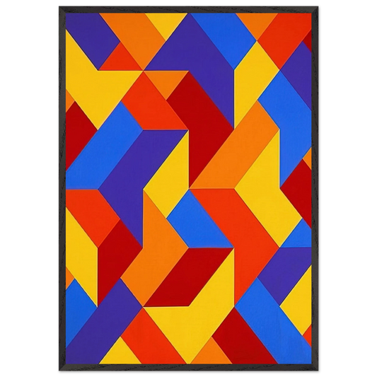 3 - 1969 - Karl Benjamin 70x100 cm / 28x40 inches Framed Art Print – Black Wooden Frame