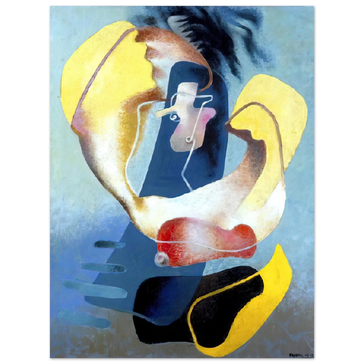 Enrico Prampolini - THE FIGURE IN SPACE 1937  75x100 cm / 30x40inches Fine Art Poster