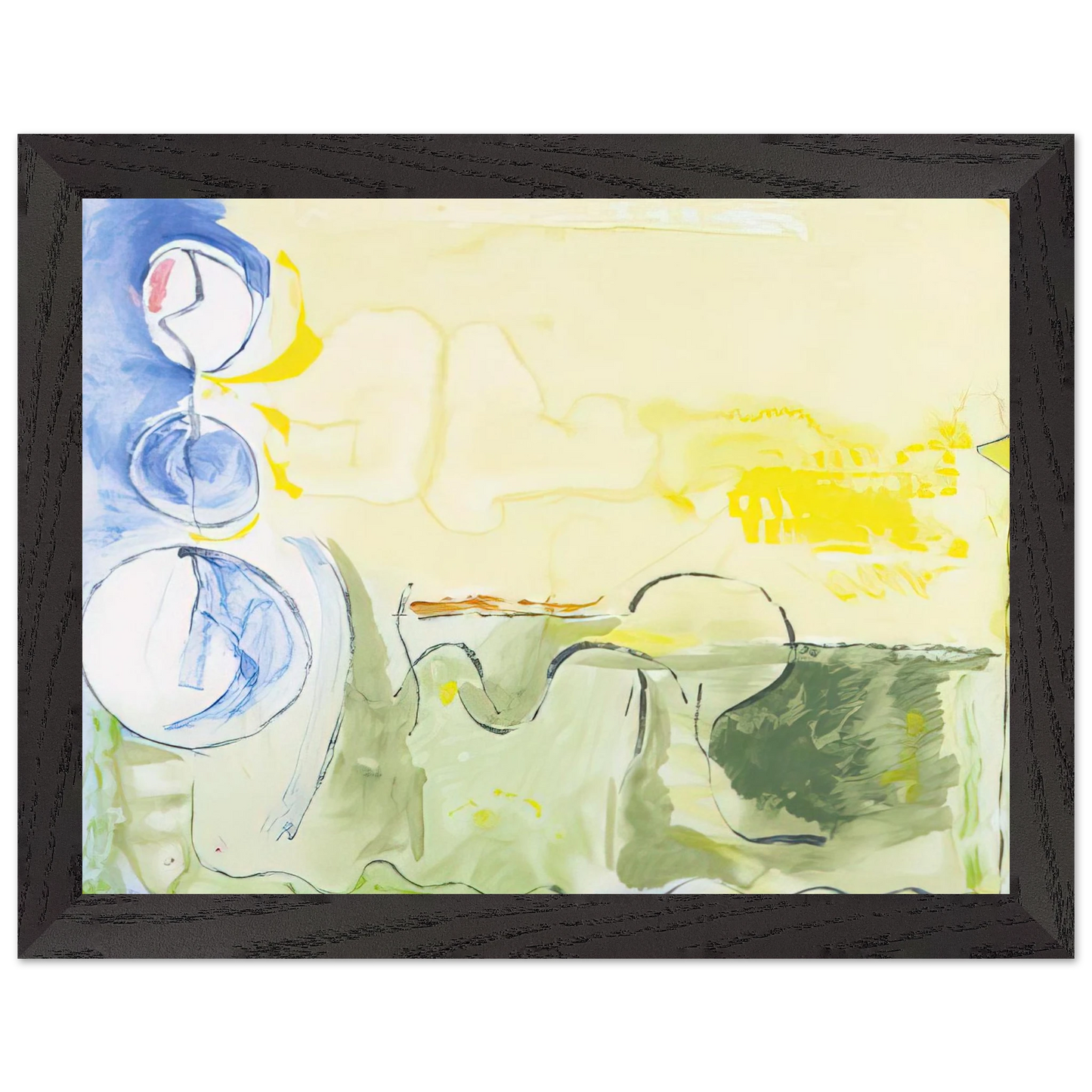 Helen Frankenthaler - Flotilla - 2006 Wall art - 30x45 cm / 12x18 inches - Premium Wooden Framed Poster With Fine Art Paper-canvas - White frame