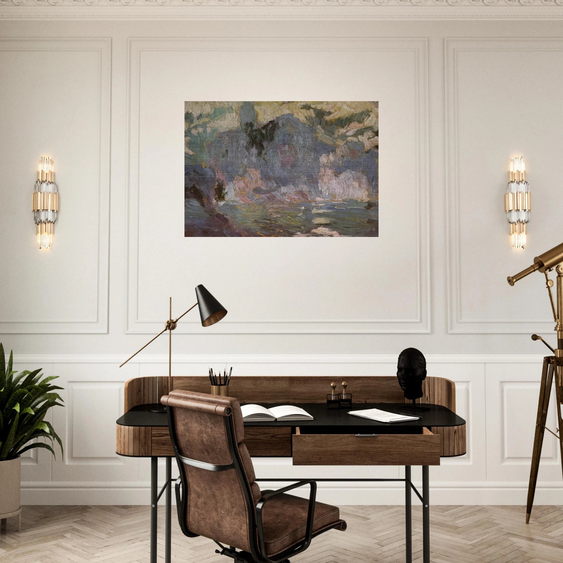 PLAYA PORT ALGUER FROM RIBA D EN PITXO - Salvador Dali Brushed Aluminum Print - 70x100 cm / 28x40 inches | Salvador Dali Aluminum Print | Salvador Dali Prints