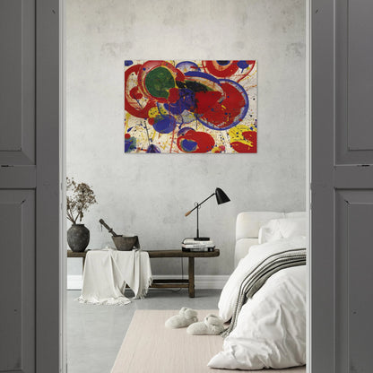 All Red - Sam Francis Brushed Aluminum Print - 70x100 cm / 28x40 inches | Sam Francis Aluminum Print | Sam Francis Prints