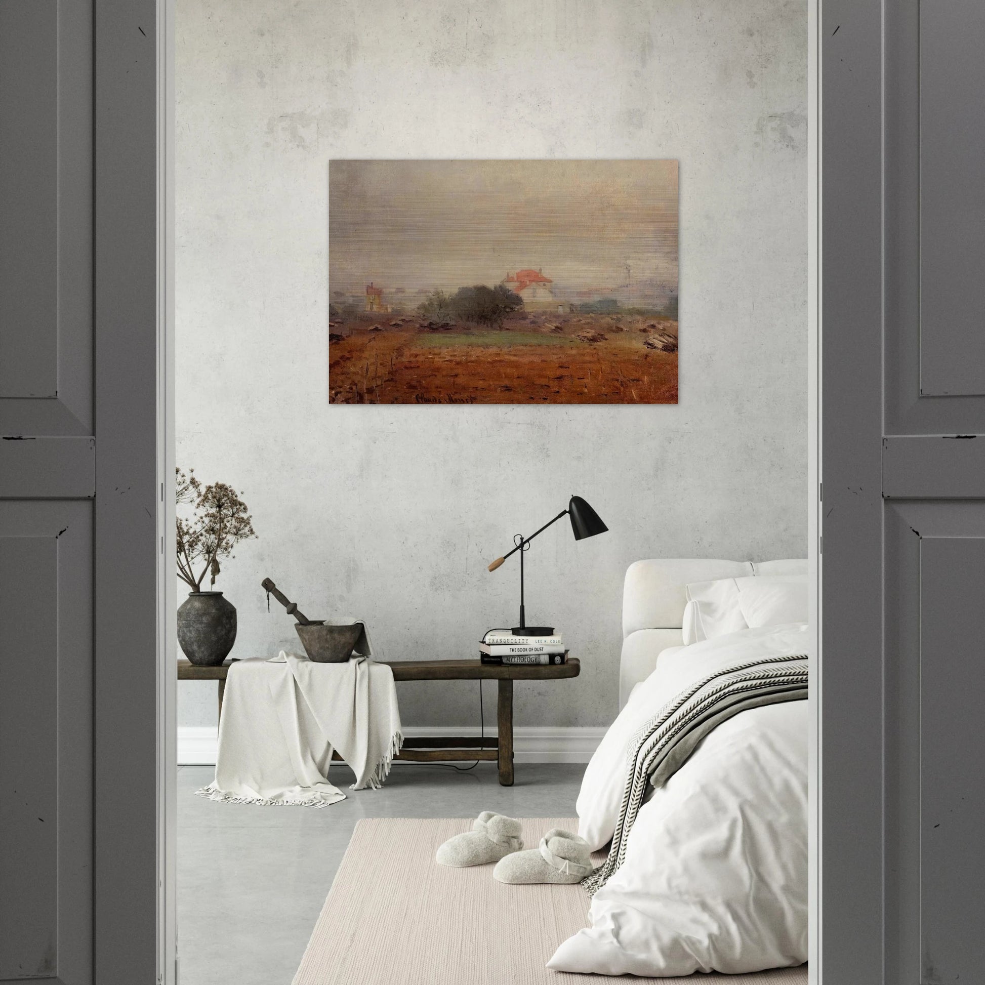 Fog - claude monet Brushed Aluminum Print - 70x100 cm / 28x40 inches | claude monet Aluminum Print | claude monet Prints
