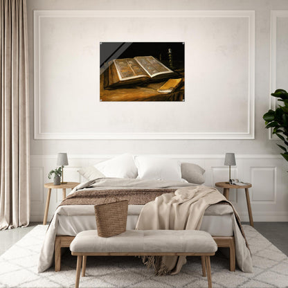 Still Life with Bible - Vincent van Gogh Acrylic Print - 70x100 cm / 28x40″ inches