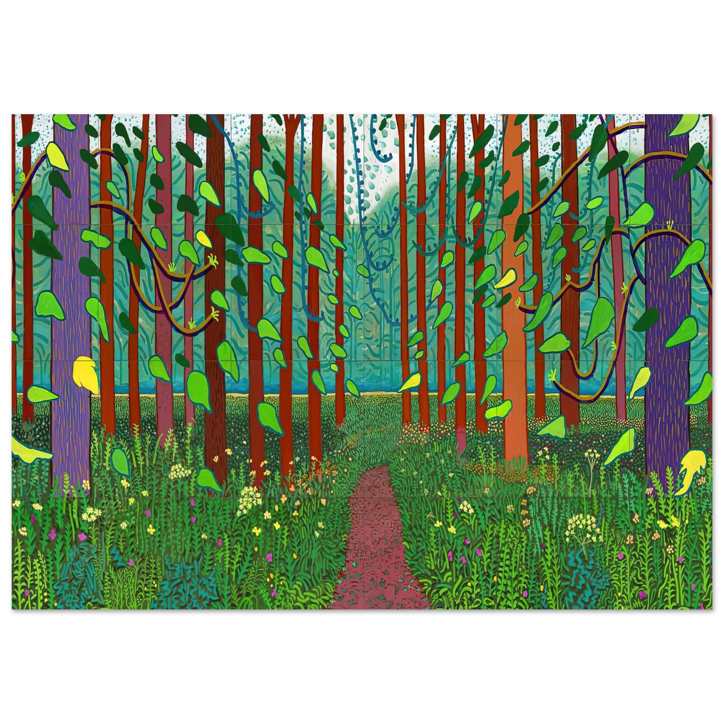 David Hockney - David Hockney Wall art - 28x43  cm / XL (11x17 inches) - Fine Art Poster-canvas - -