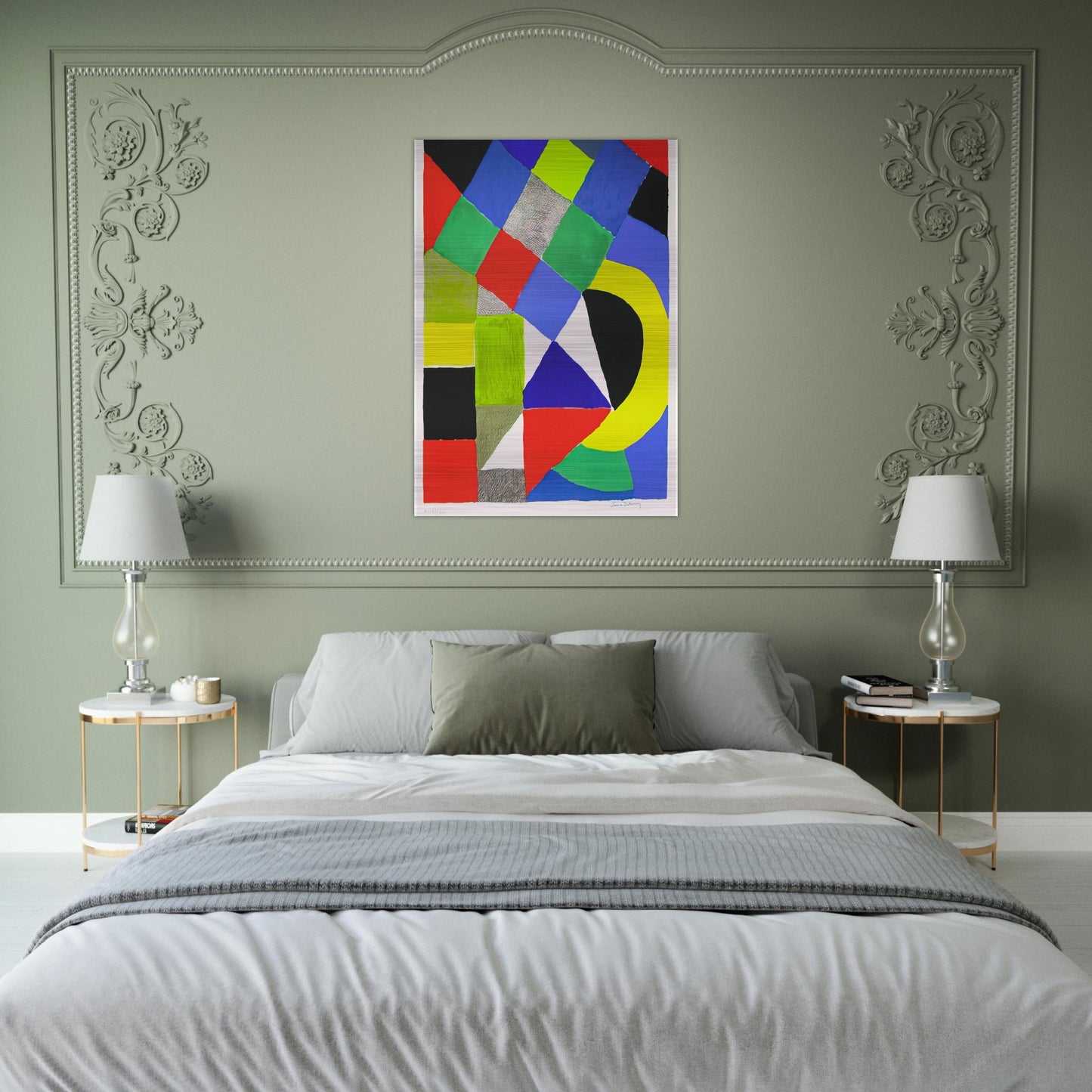 SQUARES - Sonia Delaunay Brushed Aluminum Print - 70x100 cm / 28x40 inches | Sonia Delaunay Aluminum Print | Sonia Delaunay Prints