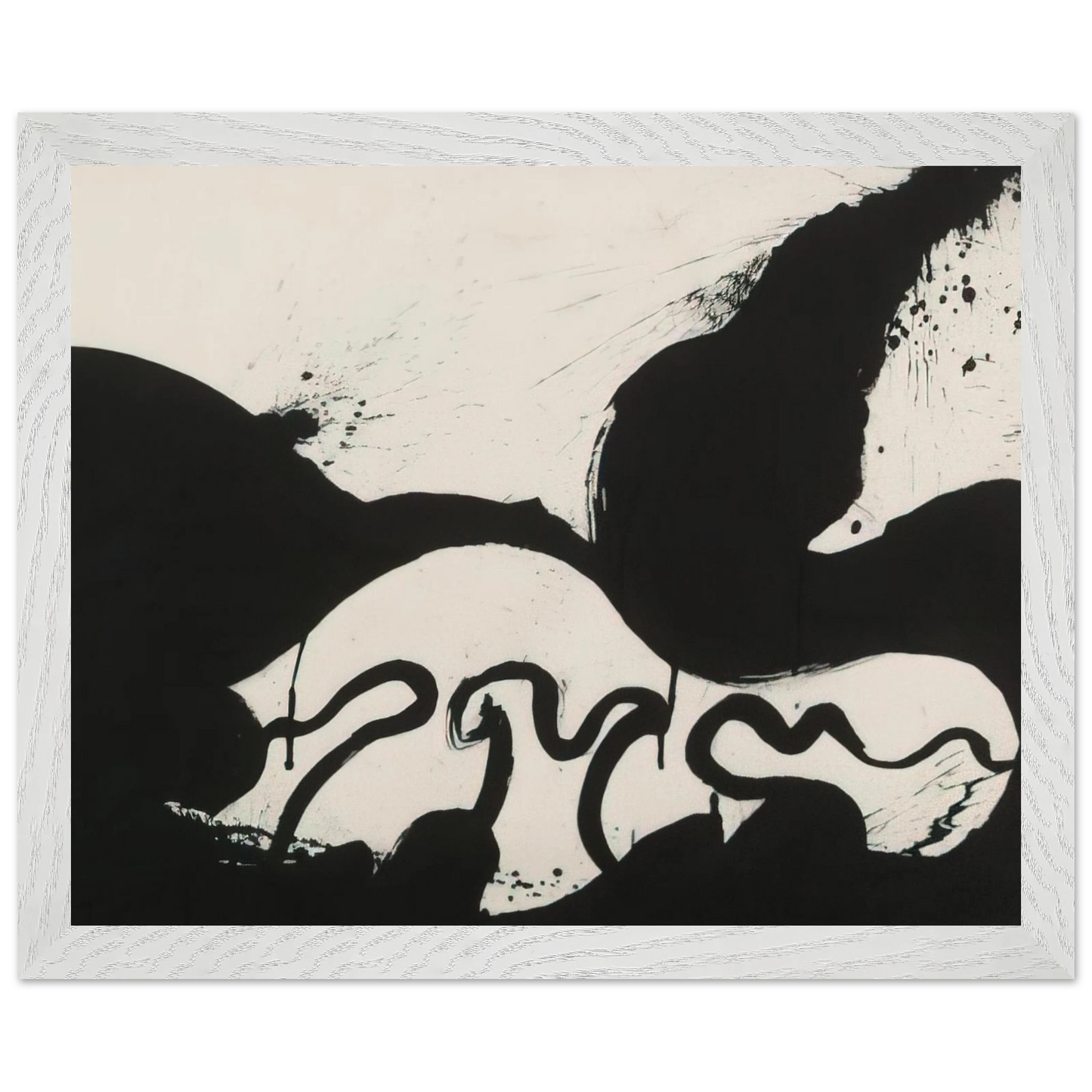 Helen Frankenthaler - Untitled - 1973 Wall art - 70x100 cm / 28x40 inches - Premium Wooden Framed Poster With Fine Art Paper-canvas - White frame