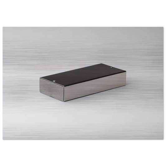 Double Ashtray Model No. 205A Cipro - 1974 - Bruno Munari Brushed Aluminum Print - 70x100 cm / 28x40 inches | Bruno Munari Aluminum Print | Bruno Munari Prints