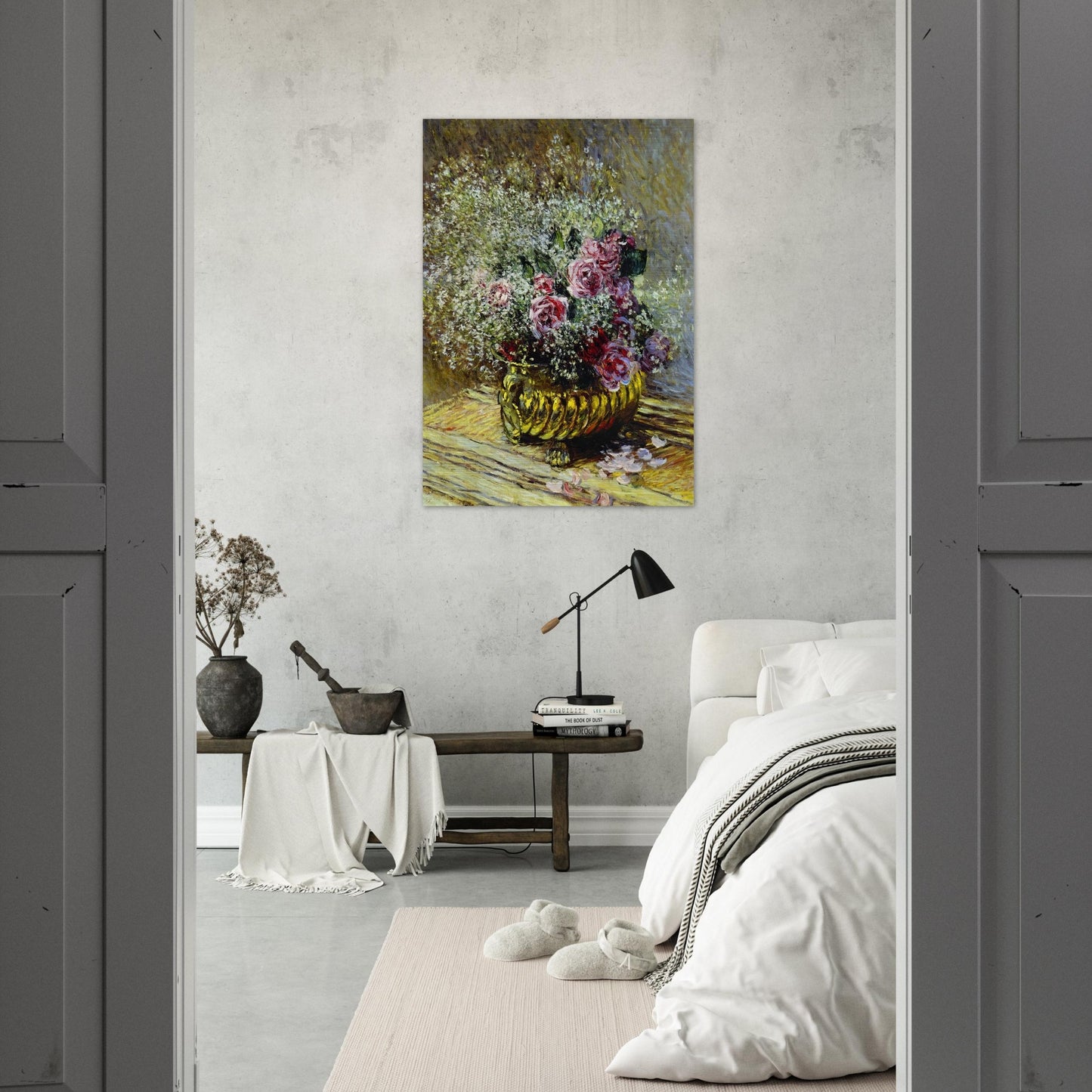Flowers in a Pot - claude monet Brushed Aluminum Print - 70x100 cm / 28x40 inches | claude monet Aluminum Print | claude monet Prints