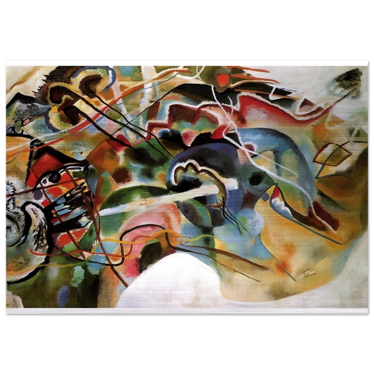 PICTURE WITH A WHITE BORDER 1913 - Wassily Kandinsky Brushed Aluminum Print - 70x100 cm / 28x40 inches | Wassily Kandinsky Aluminum Print | Wassily Kandinsky Prints