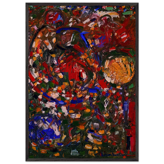 The Garden - Hans Hofmann 70x100 cm / 28x40 inches Framed Art Print – Black Wooden Frame
