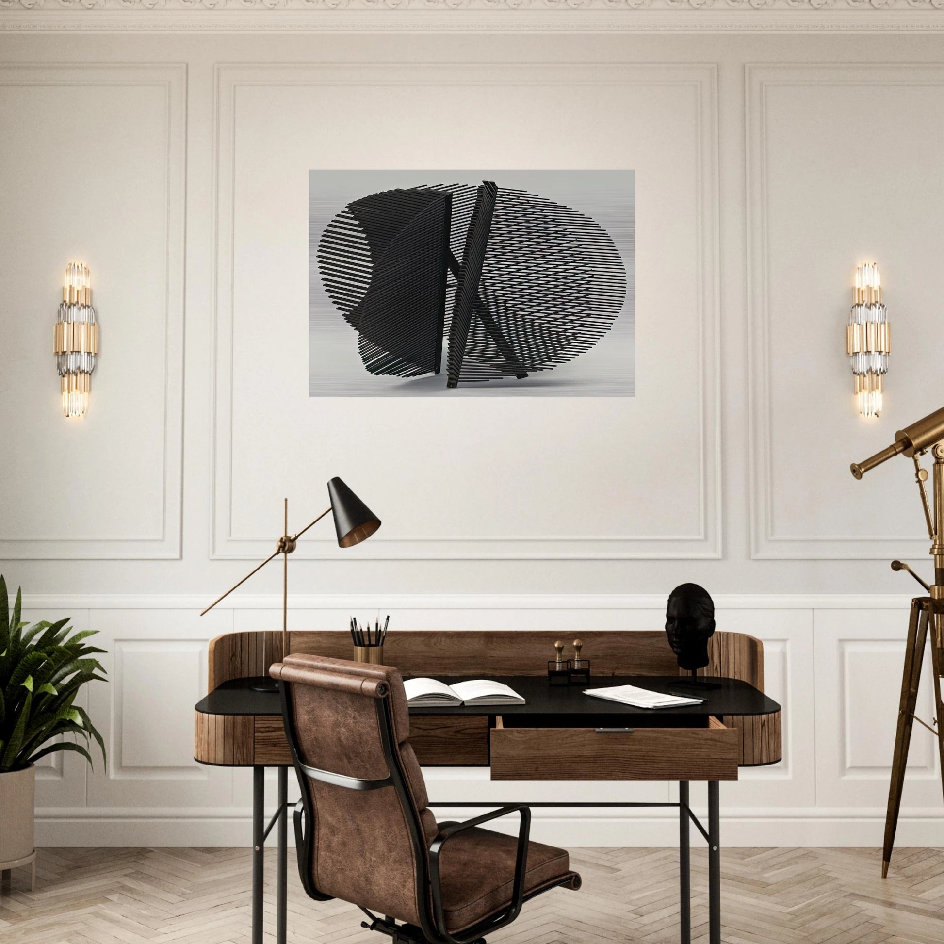 Esfera - 1959 - Gego Brushed Aluminum Print - 70x100 cm / 28x40 inches | Gego Aluminum Print | Gego Prints