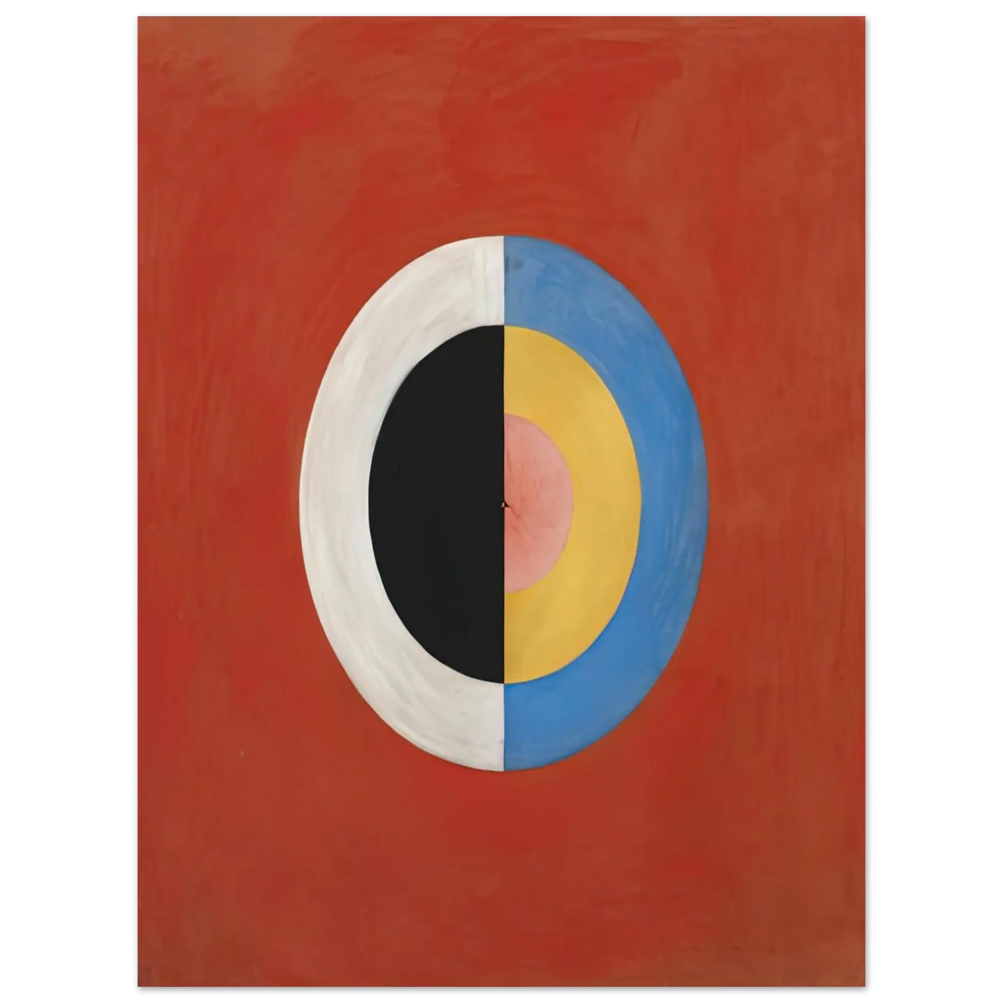 Hilma af Klint - THE SWAN NO 17 1915 0 Wall art - 21x29.7 cm / 8x12" - Premium Wooden Framed Poster With Fine Art Paper - Wood frame