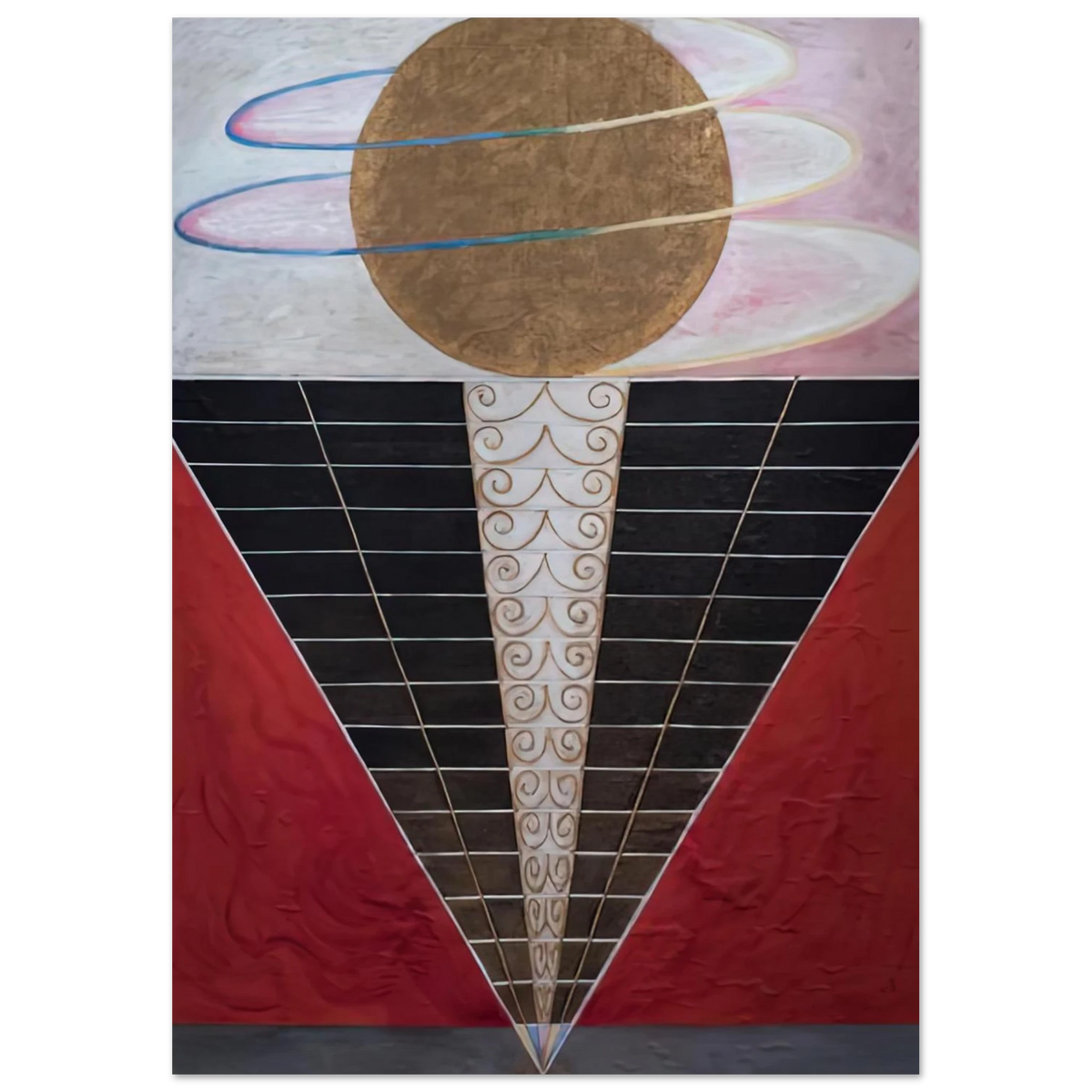 Hilma af Klint - ALTARPIECE NO 2 1915 Wall art - 15x20 cm / 6x8 inches - Premium Wooden Framed Poster With Fine Art Paper-canvas - Black frame