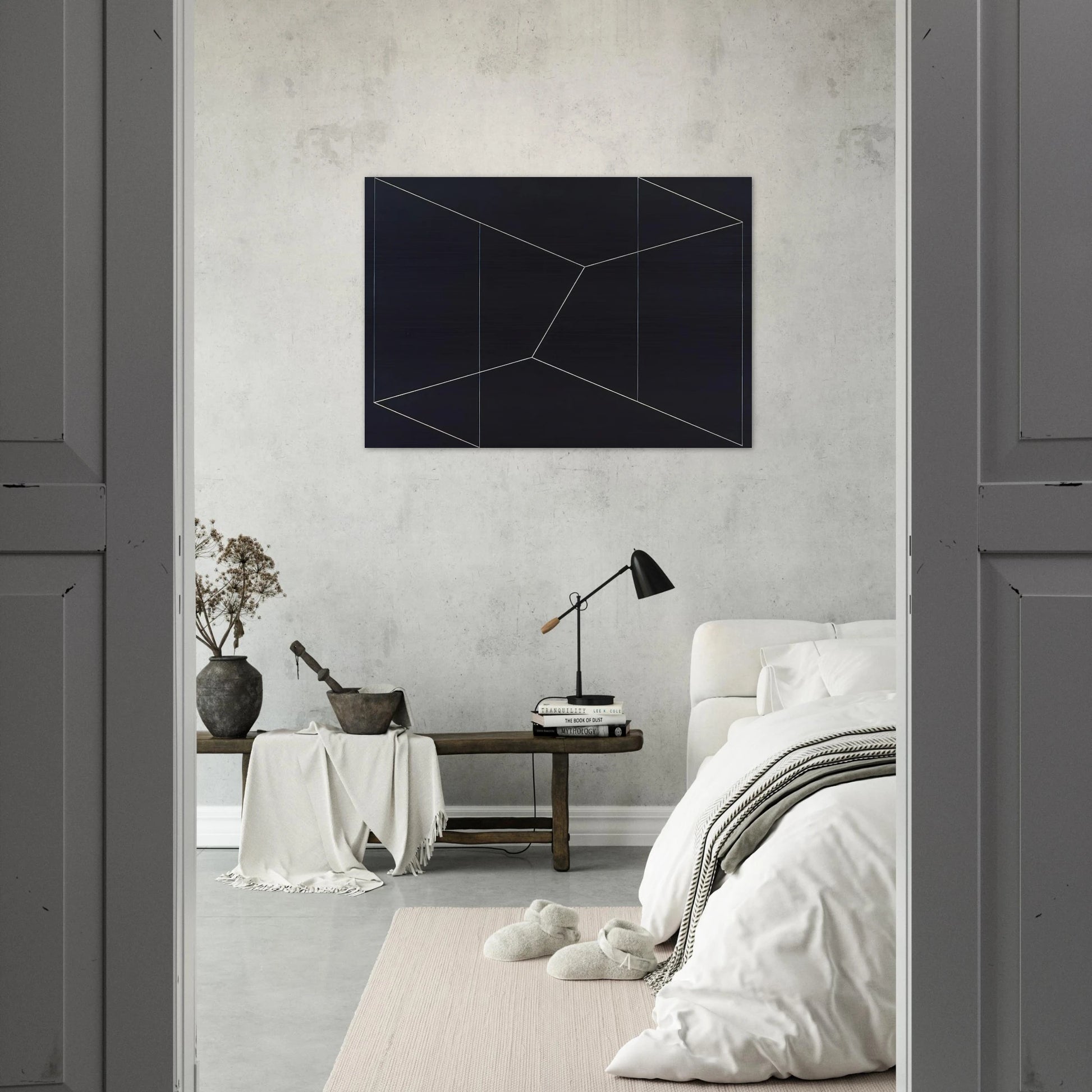 STRUCTURAL CONSTELLATION TO FERDINAND HODLER 1954 - Josef Albers Brushed Aluminum Print - 70x100 cm / 28x40 inches | Josef Albers Aluminum Print | Josef Albers Prints