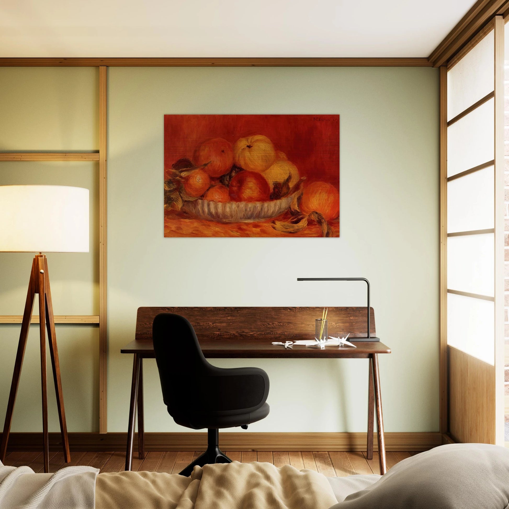 Still Life with Apples and Oranges - Pierre-Auguste Renoir Brushed Aluminum Print - 70x100 cm / 28x40 inches | Pierre-Auguste Renoir Aluminum Print | Pierre-Auguste Renoir Prints