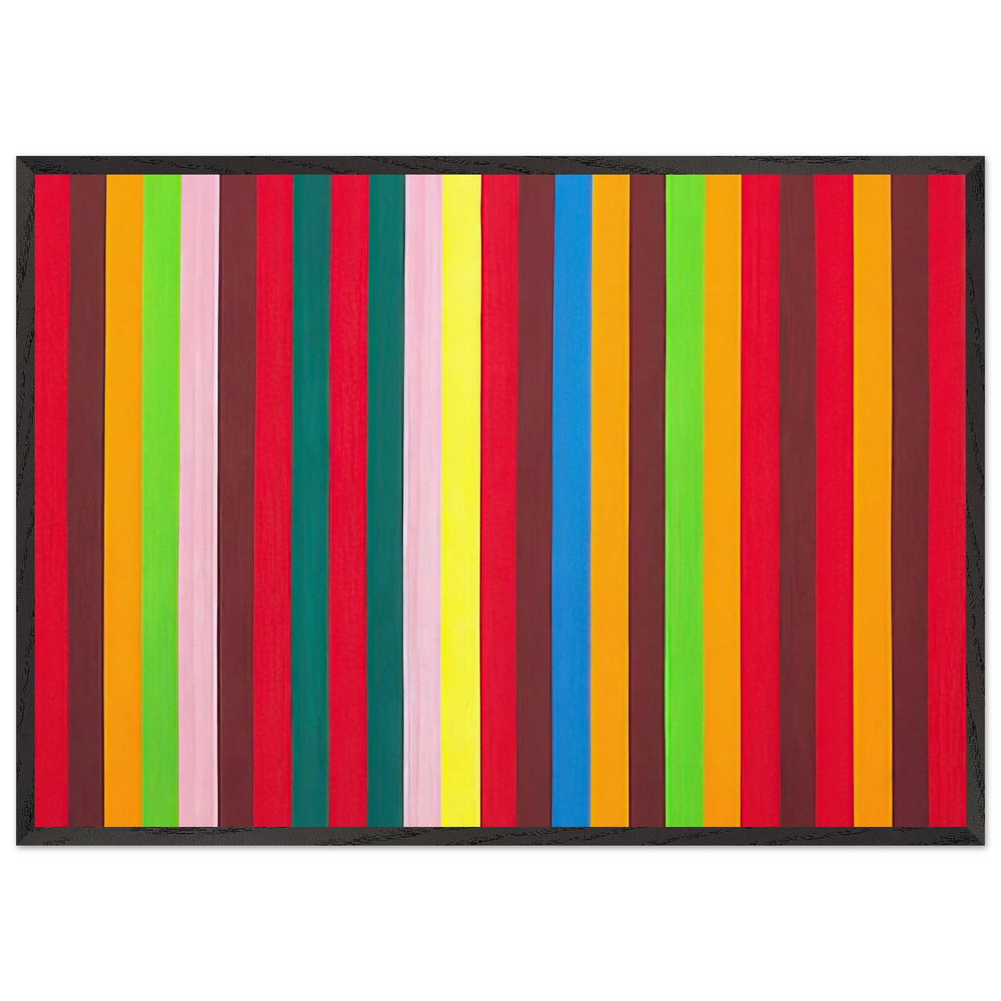Sour Ball Beat - 1964 - Gene Davis 70x100 cm / 28x40 inches Framed Art Print – Black Wooden Frame