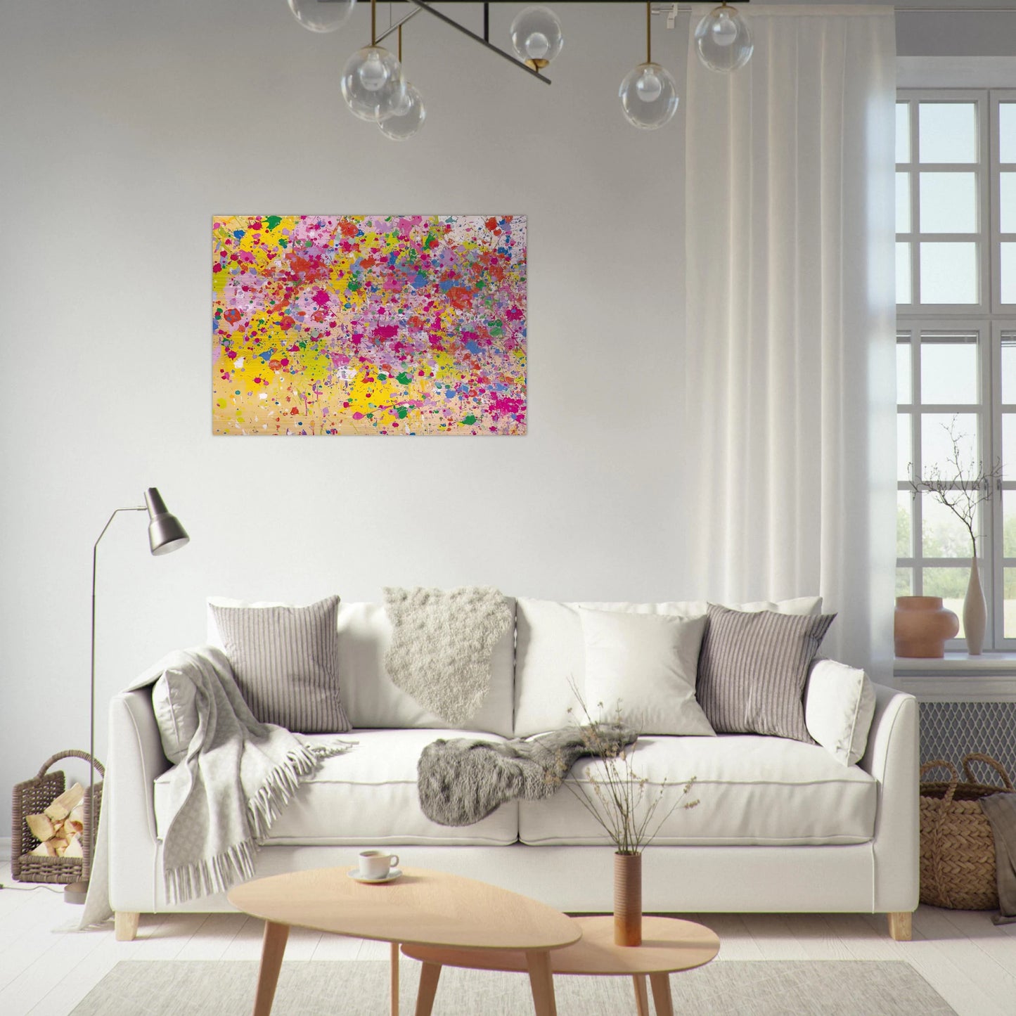 Sweet Milky Way - 1969 - Walasse Ting Brushed Aluminum Print - 70x100 cm / 28x40 inches | Walasse Ting Aluminum Print | Walasse Ting Prints