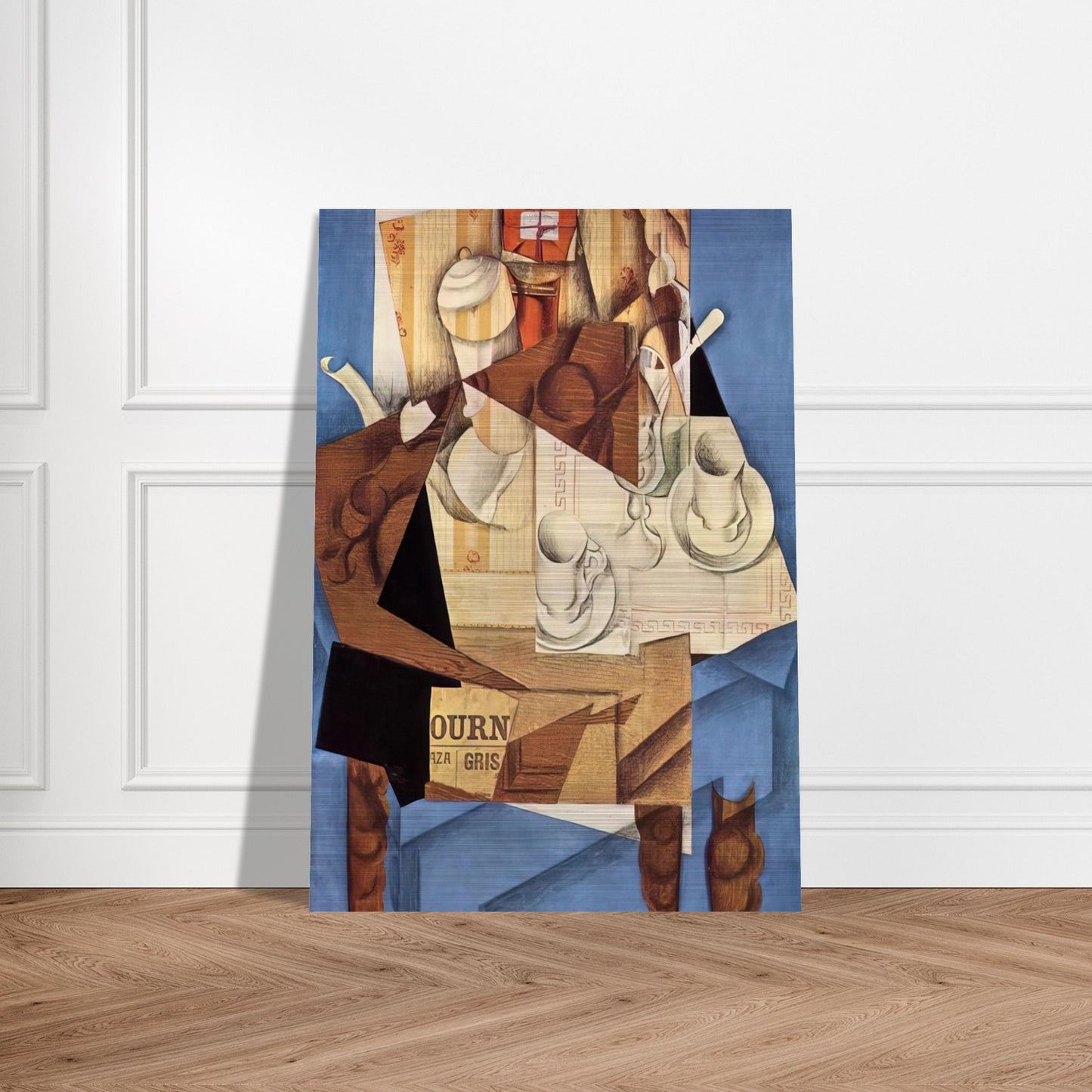 BREAKFAST 1914 - Juan Gris Brushed Aluminum Print - 70x100 cm / 28x40 inches | Juan Gris Aluminum Print | Juan Gris Prints
