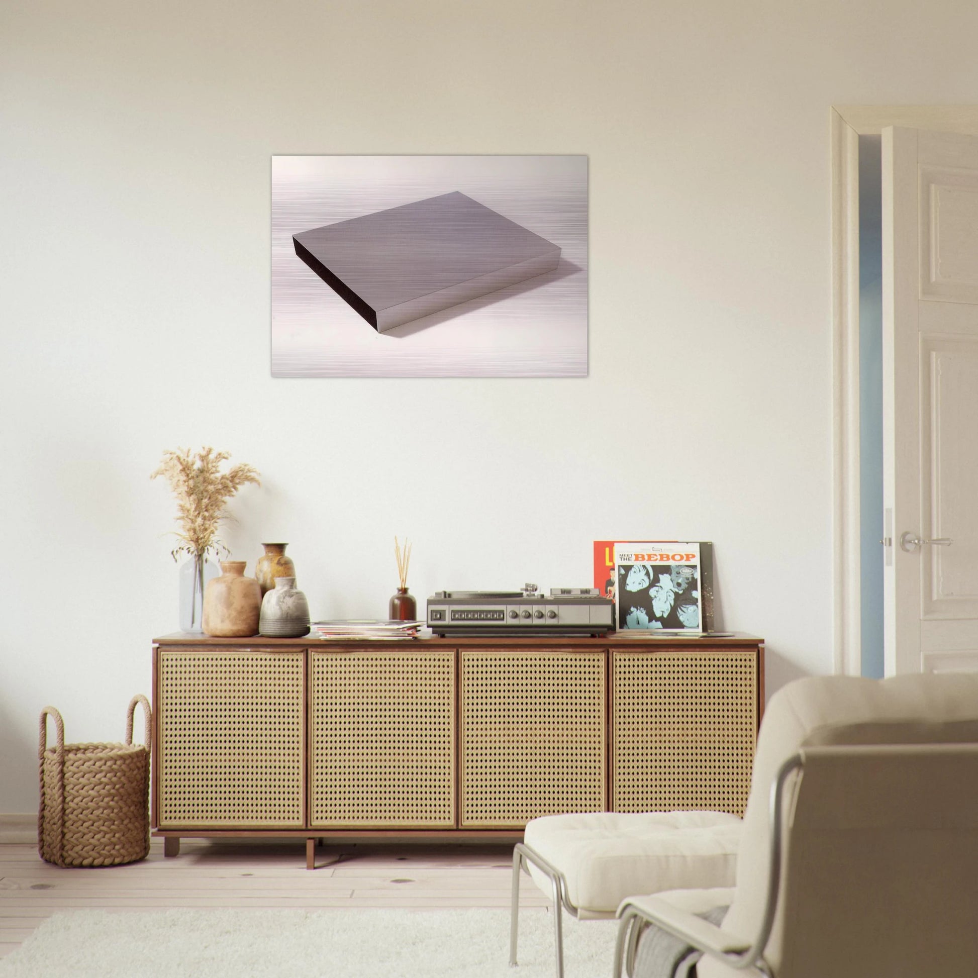 Untitled Multiple - 1971 - Donald Judd Brushed Aluminum Print - 70x100 cm / 28x40 inches | Donald Judd Aluminum Print | Donald Judd Prints