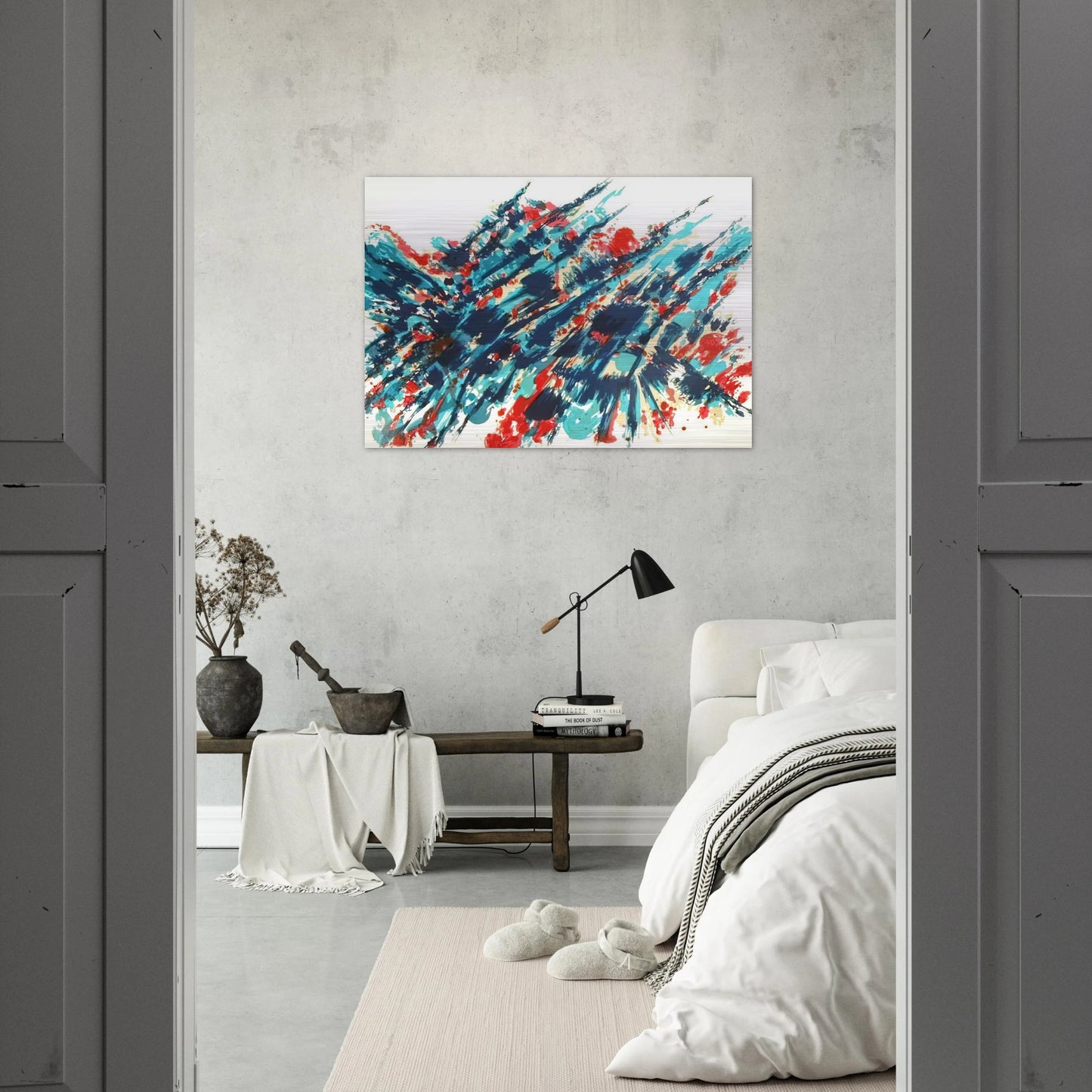 Le Sang et l’eau - 1978 - Alfred Manessier Brushed Aluminum Print - 70x100 cm / 28x40 inches | Alfred Manessier Aluminum Print | Alfred Manessier Prints