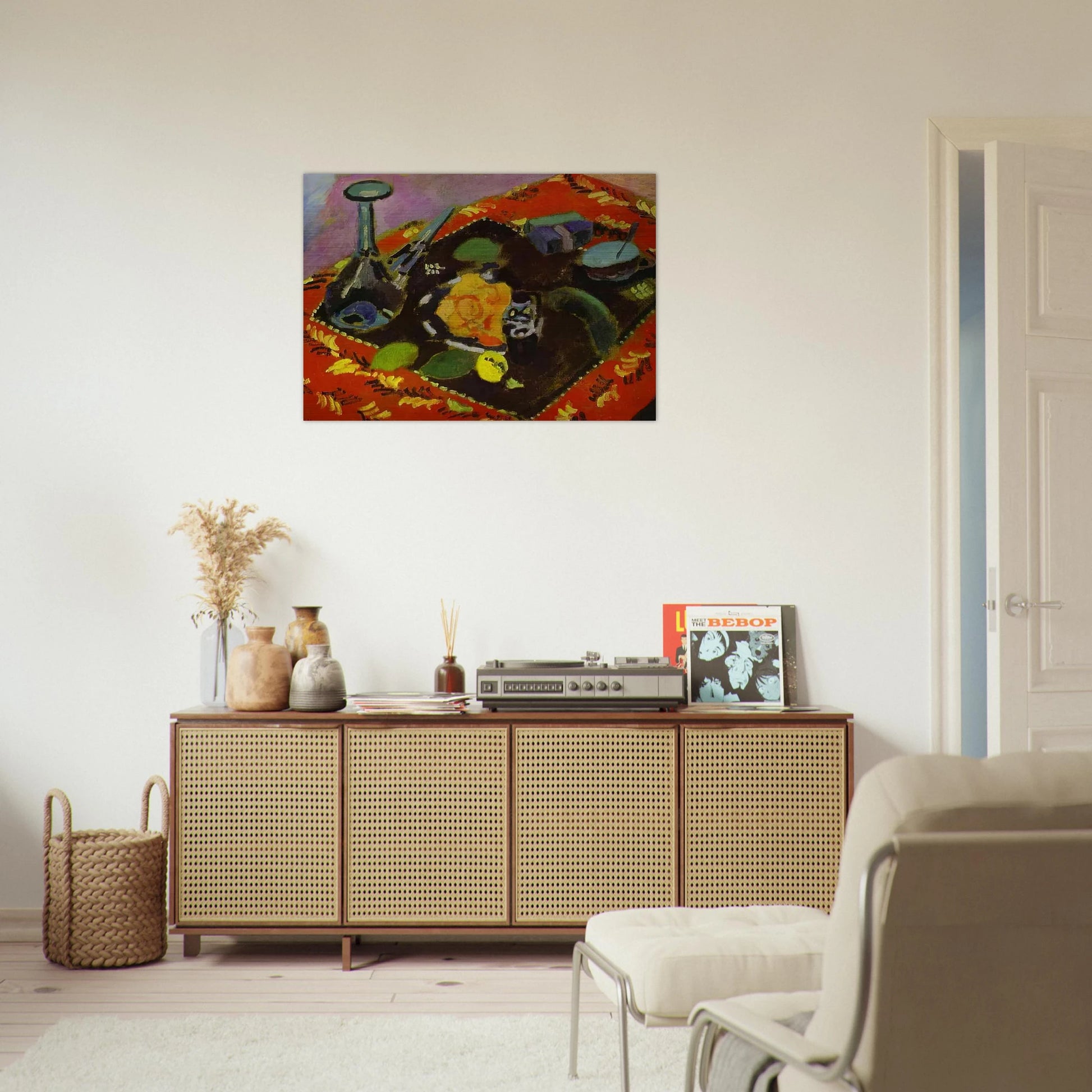 DISHES AND FRUIT 1906 - Henri Matisse Brushed Aluminum Print - 70x100 cm / 28x40 inches | Henri Matisse Aluminum Print | Henri Matisse Prints