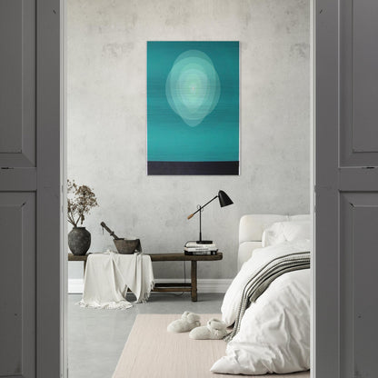 Teal Mandala - 1969 - Clarence Holbrook Carter Brushed Aluminum Print - 70x100 cm / 28x40 inches | Clarence Holbrook Carter Aluminum Print | Clarence Holbrook Carter Prints