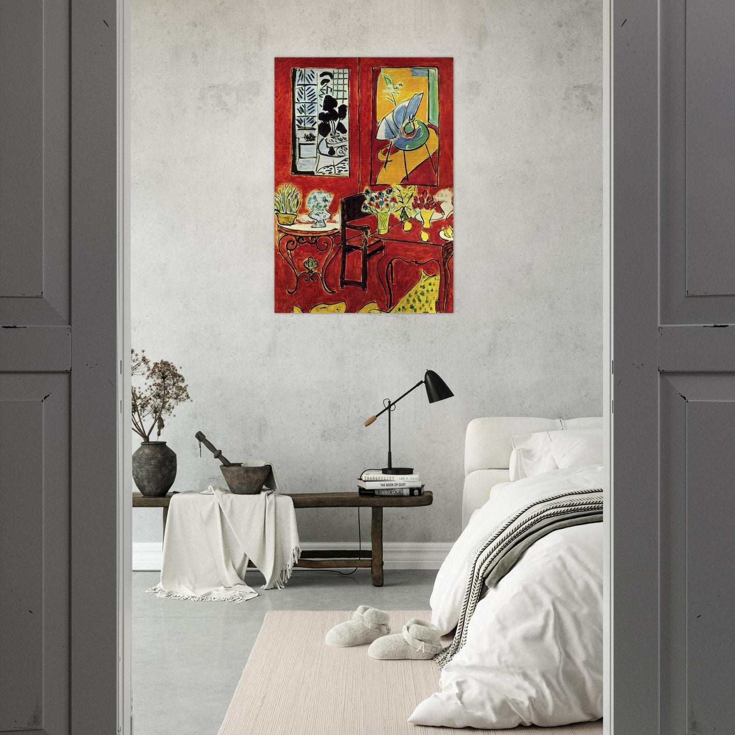 LARGE RED INTERIOR 1948 - Henri Matisse Brushed Aluminum Print - 70x100 cm / 28x40 inches | Henri Matisse Aluminum Print | Henri Matisse Prints