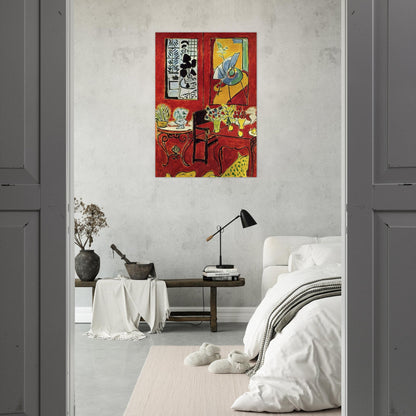 LARGE RED INTERIOR 1948 - Henri Matisse Brushed Aluminum Print - 70x100 cm / 28x40 inches | Henri Matisse Aluminum Print | Henri Matisse Prints