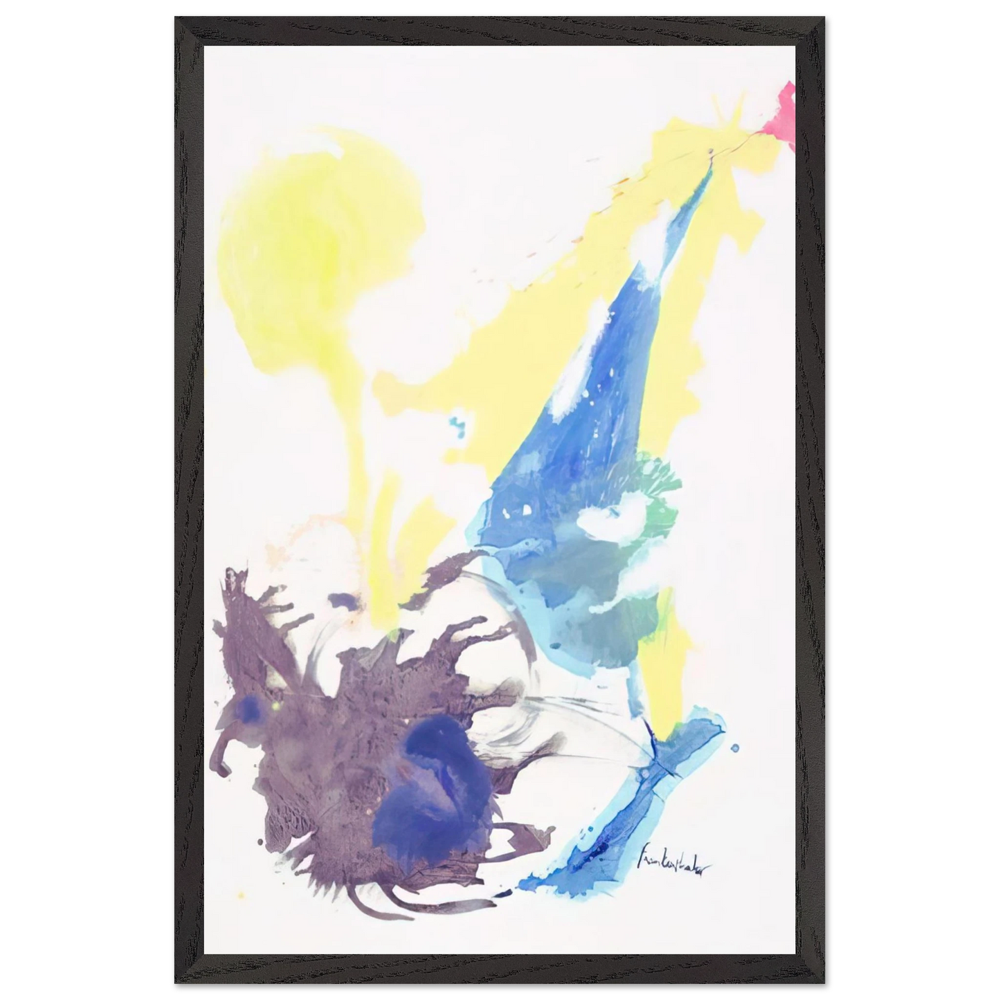 Helen Frankenthaler - Moving Day - 1961 Wall art - 70x100 cm / 28x40 inches - Premium Wooden Framed Poster With Fine Art Paper-canvas - White frame