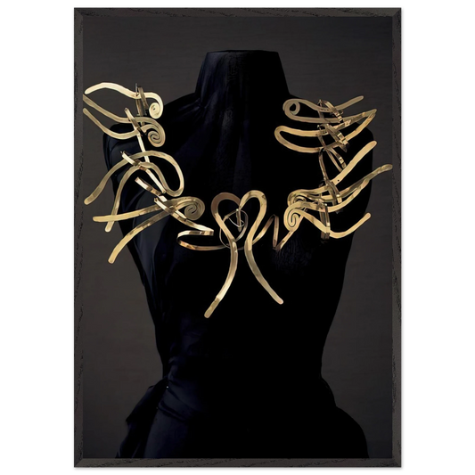HARPS AND HEART 1937 - Alexander Calder 70x100 cm / 28x40 inches Framed Art Print – Black Wooden Frame