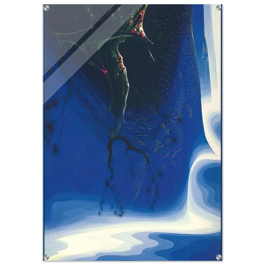 Blue Purple Mist - Eyvind Earle Acrylic Print - 70x100 cm / 28x40″ inches
